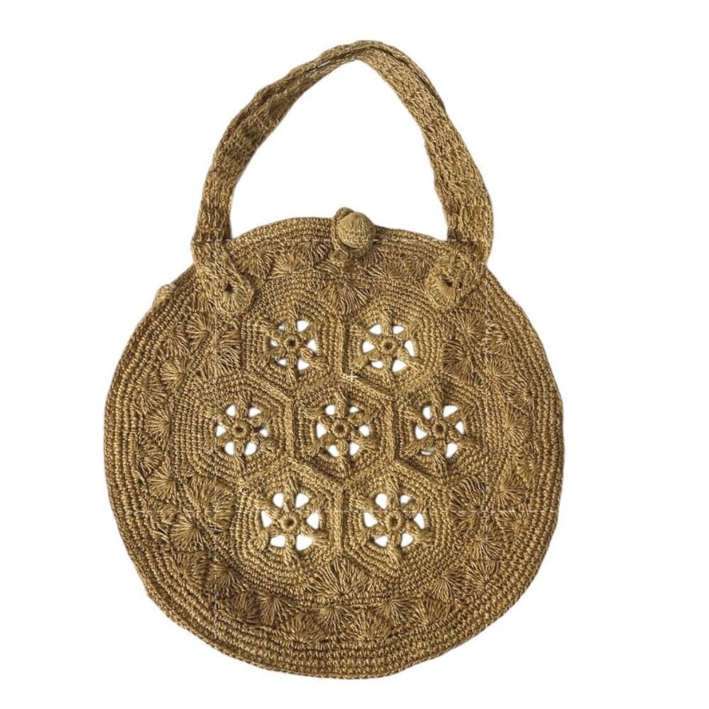 Vintage Summer Festival Round Women's Woven Purse